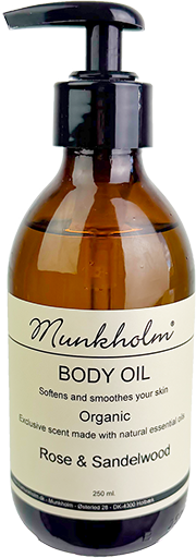 Bodyoil, Rose & Sandelwood, 250ml.